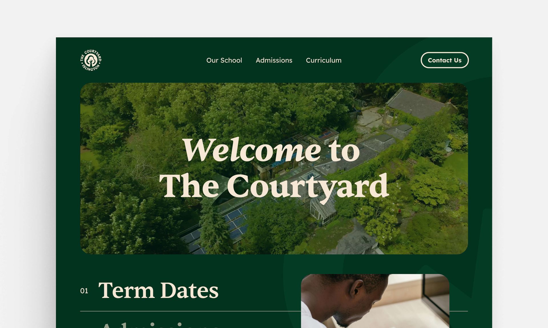 Courtyard Islington website homepage