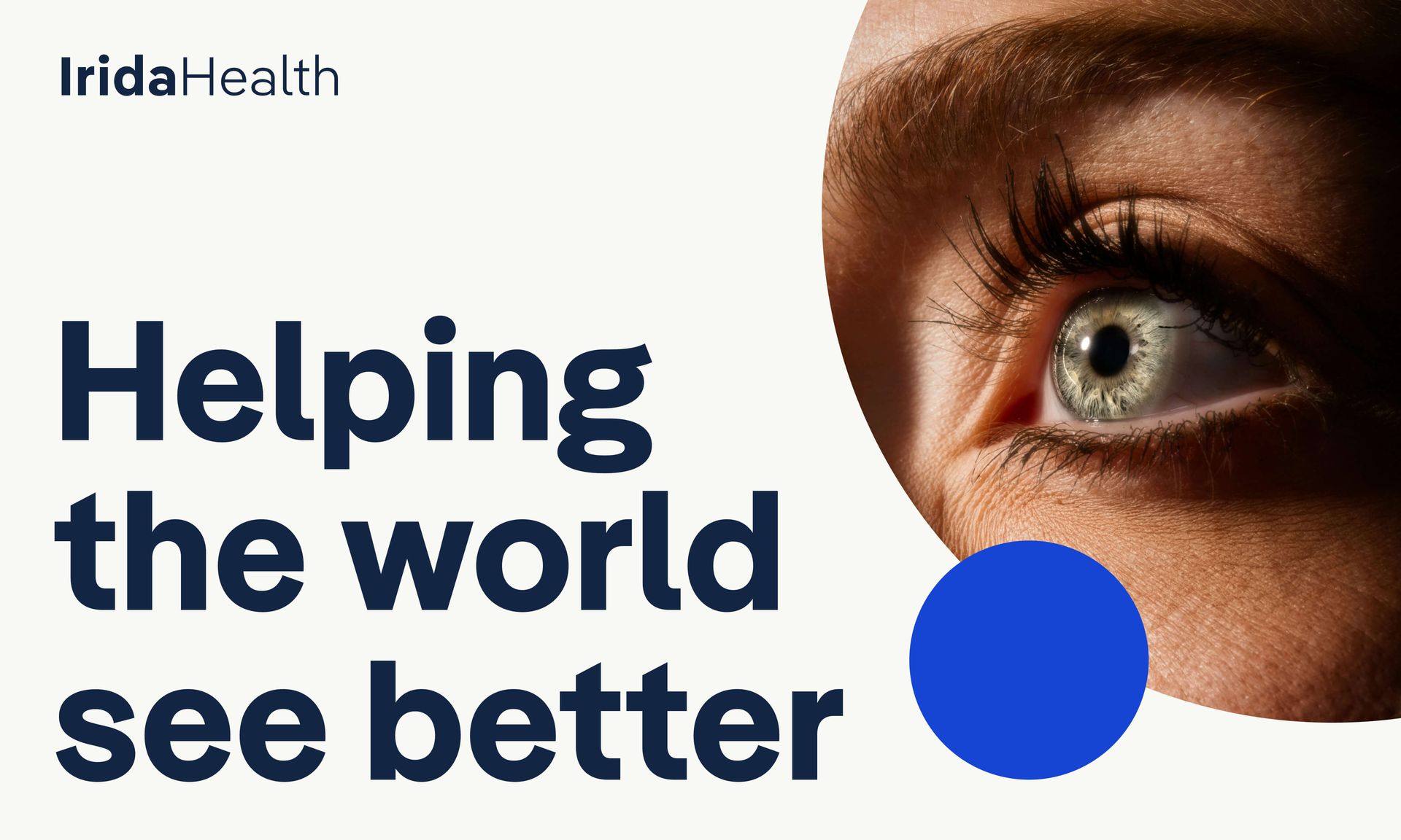 Irida health banner helping the world see better