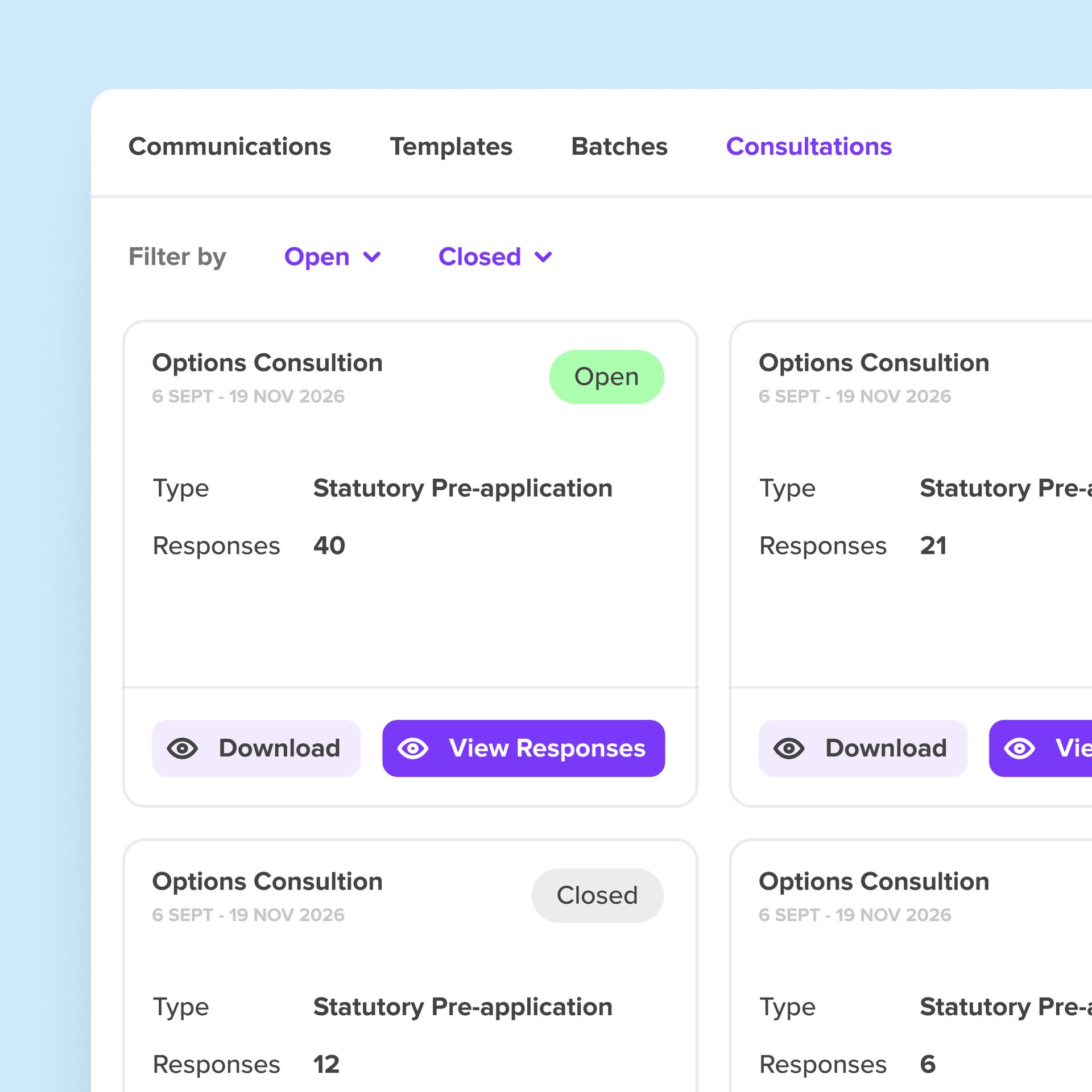 List of assigned tasks with checkboxes