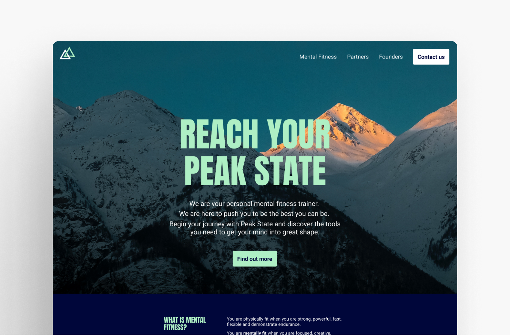 Peak State website